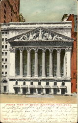 Front View Of Stock Exchange Postcard