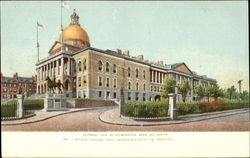 State House And Hooker's Statue Boston, MA Postcard Postcard