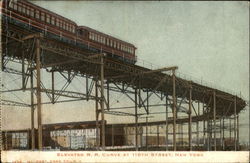 Elevated R. R. Curve, 110th street New York, NY Postcard Postcard