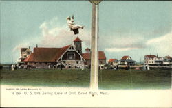 U. S. Life Saving Crew At Drill Brant Rock, MA Postcard Postcard