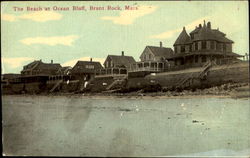 The Beach At Ocean Bluff Brant Rock, MA Postcard Postcard