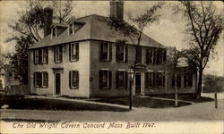 The Old Wright Tavern Concord, MA Postcard Postcard