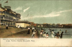 Pavilion Beach Gloucester, MA Postcard Postcard