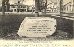 Stone Boulder On Battlefield Postcard