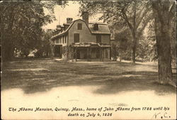 The Adams Mansion Quincy, MA Postcard Postcard