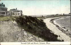 Second Cliff And Beach Scituate, MA Postcard Postcard