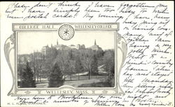 College Hall, Wellesley College Massachusetts Postcard Postcard