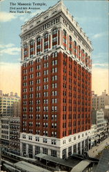 The Masonic Temple, 23rd and 6th Avenue New York City, NY Postcard Postcard