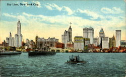 Sky Line New York City, NY Postcard Postcard