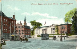 Lincoln Square And Court House Postcard