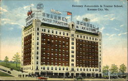 Sweeney Automobile & Tractor School Kansas City, MO Postcard Postcard