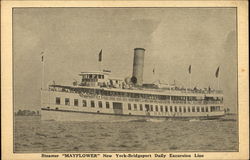 Steamer “Mayflower” New York-Bridgeport Daily Excursion Line Postcard