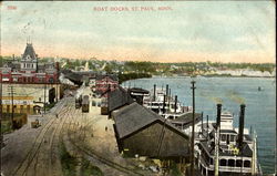 Boat Docks St. Paul, MN Postcard Postcard