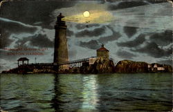 Moonlight Graves Light Postcard