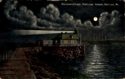 Breakwater Light, Portland Harbor Maine Postcard Postcard