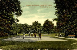 Zennis Grounds, Prospect Park Brooklyn, NY Postcard Postcard