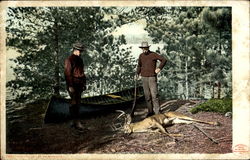 Hunting In The Adirondacks Postcard