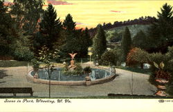 Scene In Park Postcard