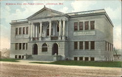 Memorial Hall And Public Library Postcard