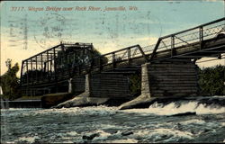 Wagon Bridge Over Rock River Postcard