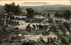 Portion Of Cyclorama The Battle Of Gettysburg, Baltimore Street, near National Cemetery Pennsylvania Postcard Postcard