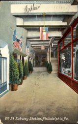 8th St. Subway Station Postcard