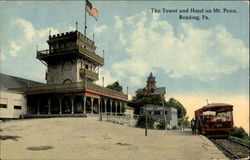 The Tower And Hotel On Mt. Penn Postcard