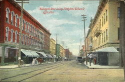 Washington Street Looking North From Madison St Tiffin, OH Postcard Postcard