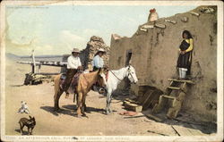 An Afternoon Call Acoma Pueblo, NM Postcard Postcard