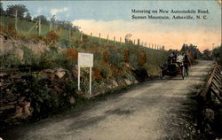 Motoring On New Automobile Road, Sunset Mountain Asheville, NC Postcard Postcard