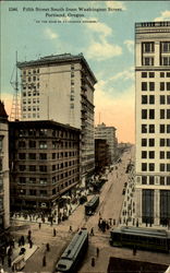 Fifth Street South From Washington Street Portland, OR Postcard Postcard