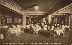 Hotel Multnomah The Blue Gold Room Portland, OR Postcard Postcard