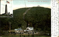 The Incline Railway, Mt. Beacon Fishkill, NY Postcard Postcard