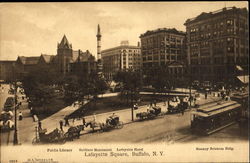 Public Library, Lafayette Square Buffalo, NY Postcard Postcard