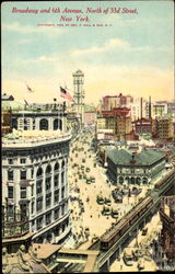 Broadway And 6Th Avenue, North of 33rd Street Postcard