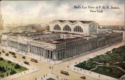 Bird's Eye View Of P. R. R. Station Postcard