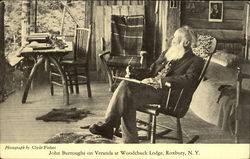 John Burroughs On Veranda At Woodchuck Lodge Roxbury, NY Postcard Postcard