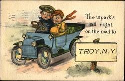 The Spark's All Right On The Road To Troy New York Postcard Postcard