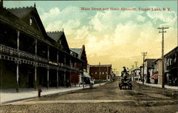 Main Street And Hotel Altamont Tupper Lake, NY Postcard Postcard