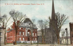 Y. M. C. A. Building And Westminister Church Postcard