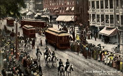 Circus Parade On Genesee St Postcard