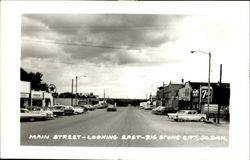 Main Street Looking East Big Stone City, SD Postcard Postcard