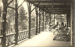 Deck on a Log Cabin Postcard