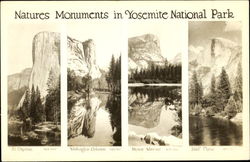 Natures Monuments In Yosemite National Park Postcard Postcard