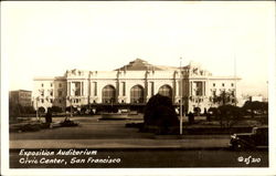 Exposition Auditorium, Civic Center San Francisco, CA Postcard Postcard