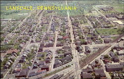 Aerial View Of Lansdale Pennsylvania Postcard Postcard