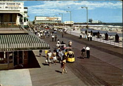 Along The Boardwalk Atlantic City, NJ Postcard Postcard