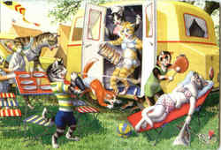 A Camping Trip #4753 Postcard