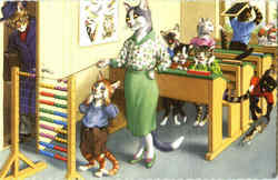 Cats in the Classroom #4914 Postcard