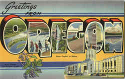 Greetings from Oregon Postcard Postcard